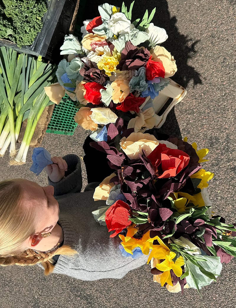 Studio About - PAPER FLOWER, POPPY, LIGHT BLUE - getrocknete blumen - light blue - 2