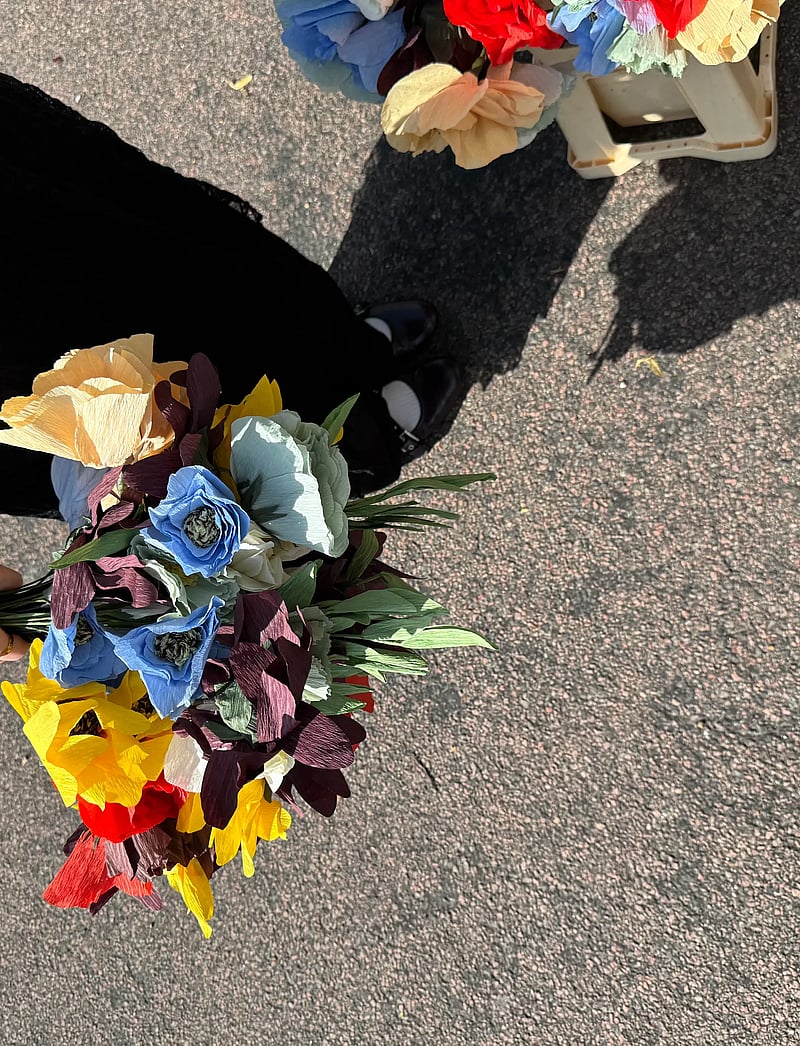 Studio About - PAPER FLOWER, POPPY, LIGHT BLUE - getrocknete blumen - light blue - 3