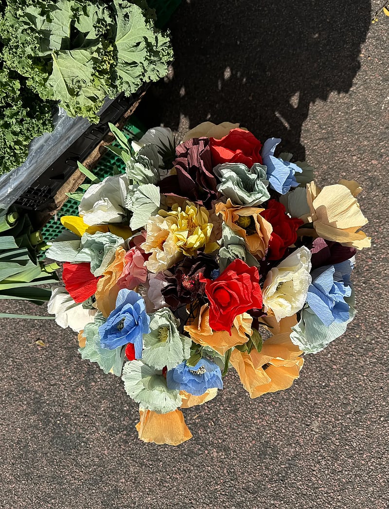 Studio About - PAPER FLOWER, POPPY, LIGHT BLUE - getrocknete blumen - light blue - 5