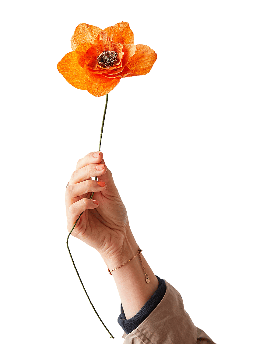 Studio About - PAPER FLOWER - trendid - orange - 1
