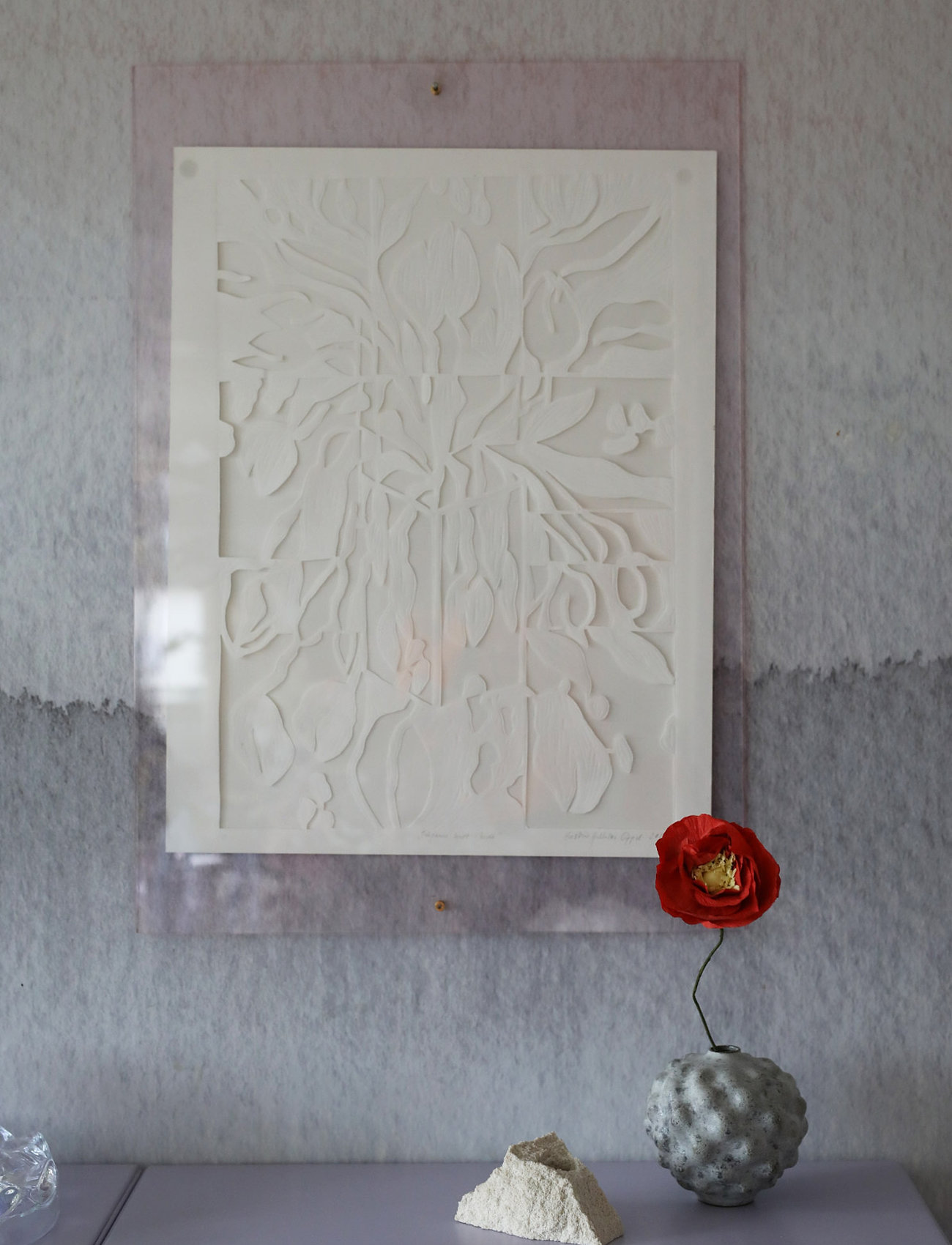 Studio About Paper Flower, L:44 cm, Decoration, Rot - Flowers, Homeware