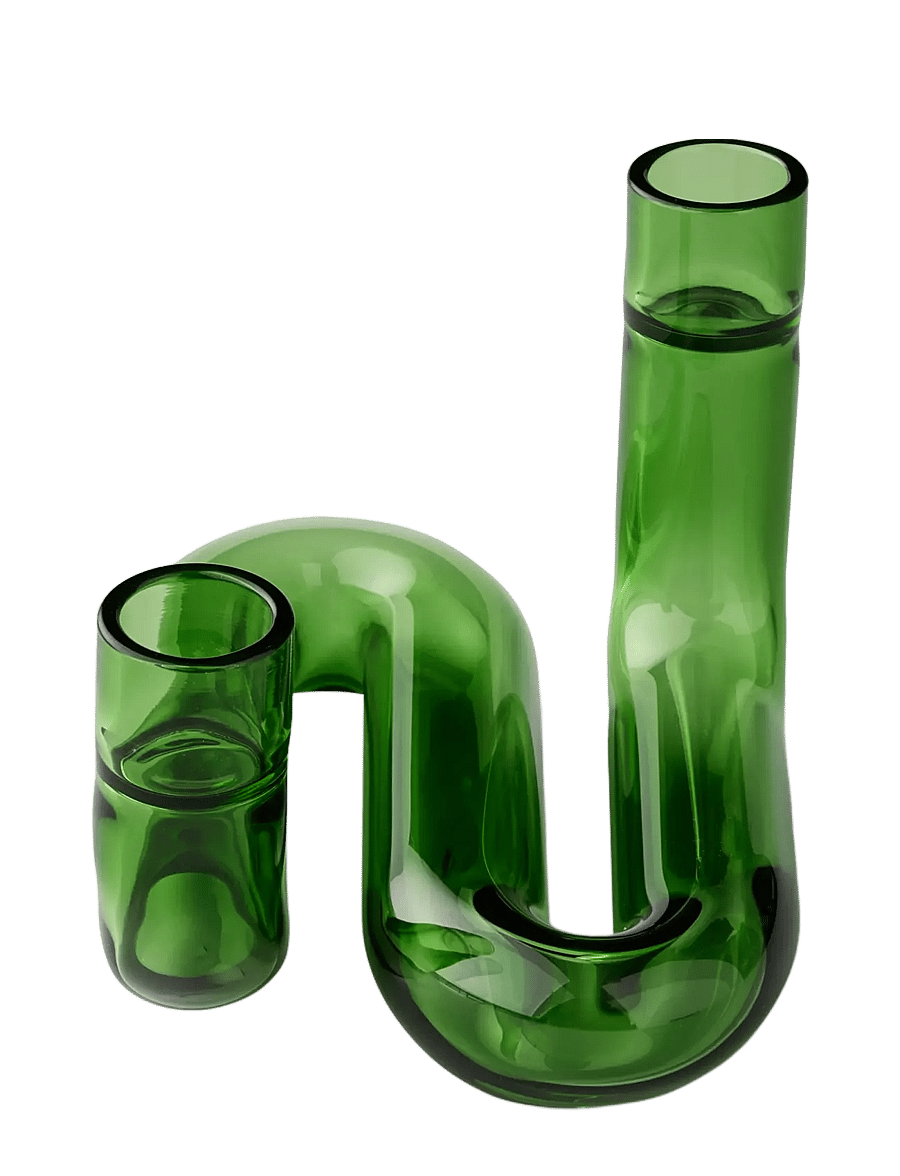 Studio About - WAVE - kerzenständer - green - 2