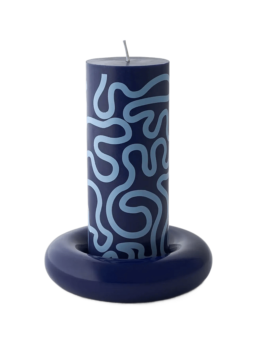 Studio About - BOB CANDLE HOLDER, LARGE, DARK BLUE - nach preis einkaufen - dark blue - 2