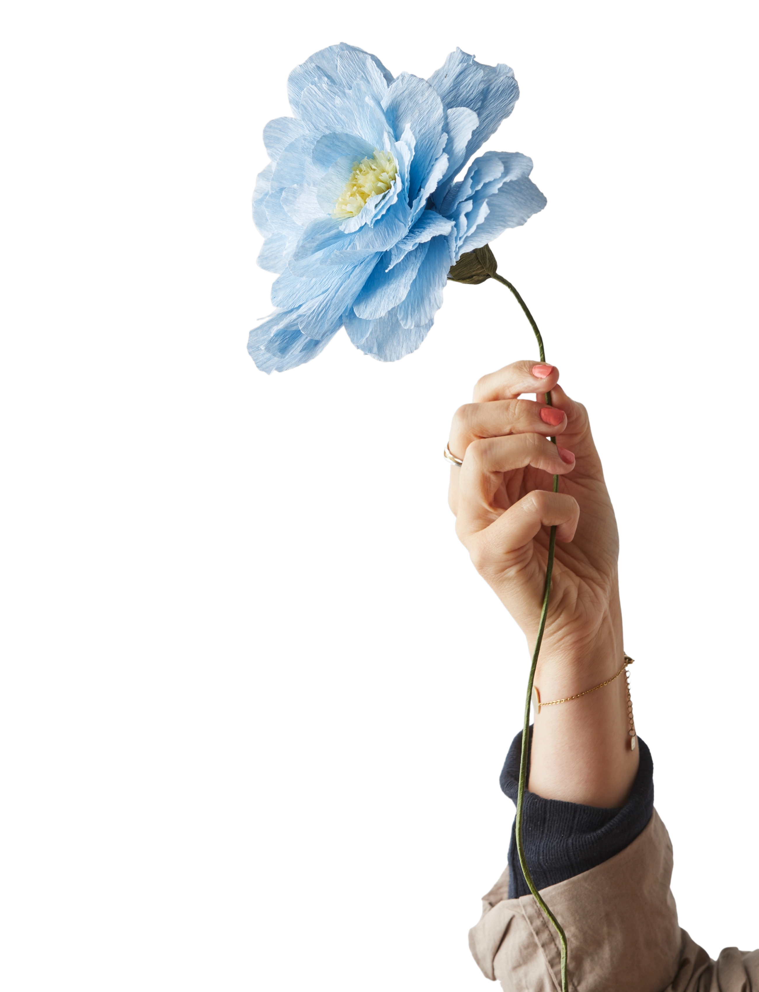 STUDIO ABOUT Paper Flower Blau - L:48CM - Unisex