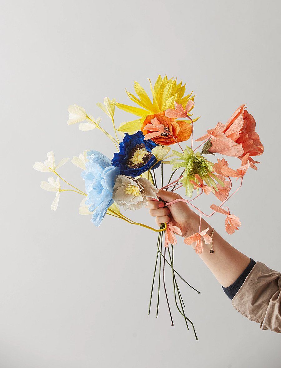 Studio About - PAPER FLOWER - kuivatatud lilled - blue - 0