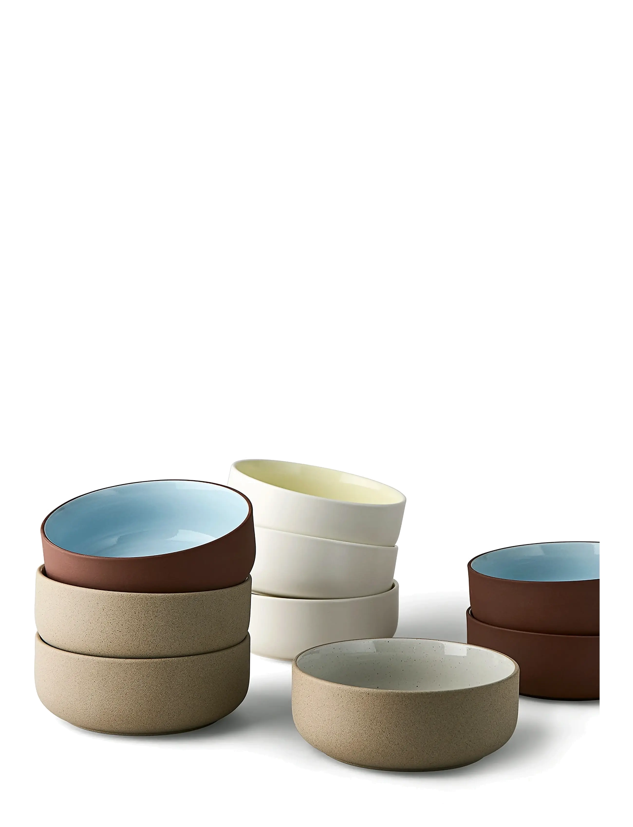 Studio About - CLAYWARE, BRUNCH BOWL, 2 PCS - laveste priser - ivory/yellow - 1