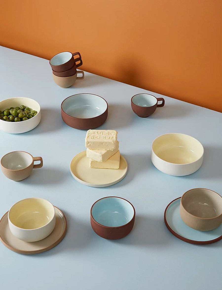 Studio About - CLAYWARE, BRUNCH BOWL, 2 PCS - müslischalen - sand/grey - 2