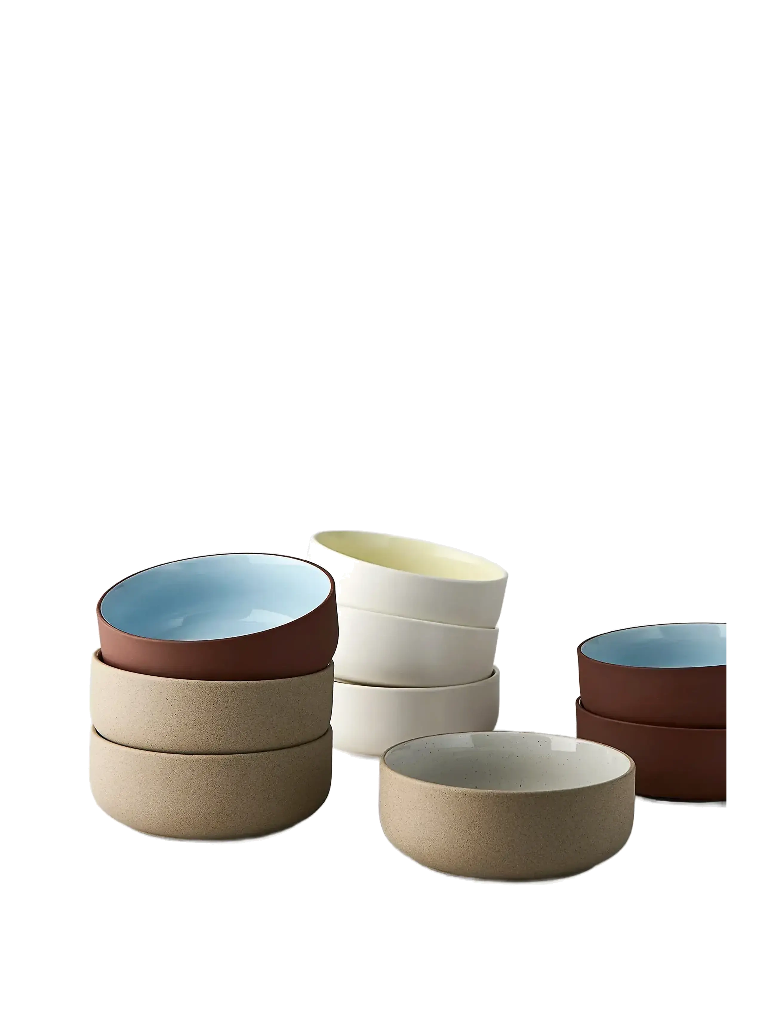 Studio About - CLAYWARE, BRUNCH BOWL, 2 PCS - breakfast bowls - sand/grey - 1