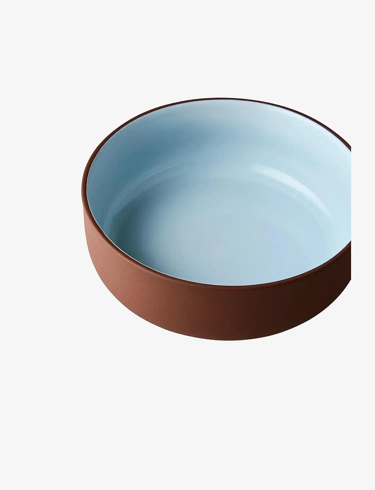 Studio About - CLAYWARE, BRUNCH BOWL, 2 PCS - morgenmadsskåle - terracotta/blue - 2