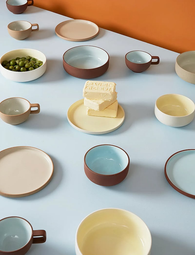 Studio About - CLAYWARE, BRUNCH BOWL, 2 PCS - hommikusöögikausid - terracotta/blue - 4