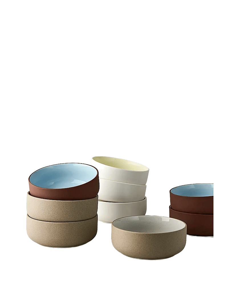 Studio About - CLAYWARE, BRUNCH BOWL, 2 PCS - hommikusöögikausid - terracotta/blue - 3