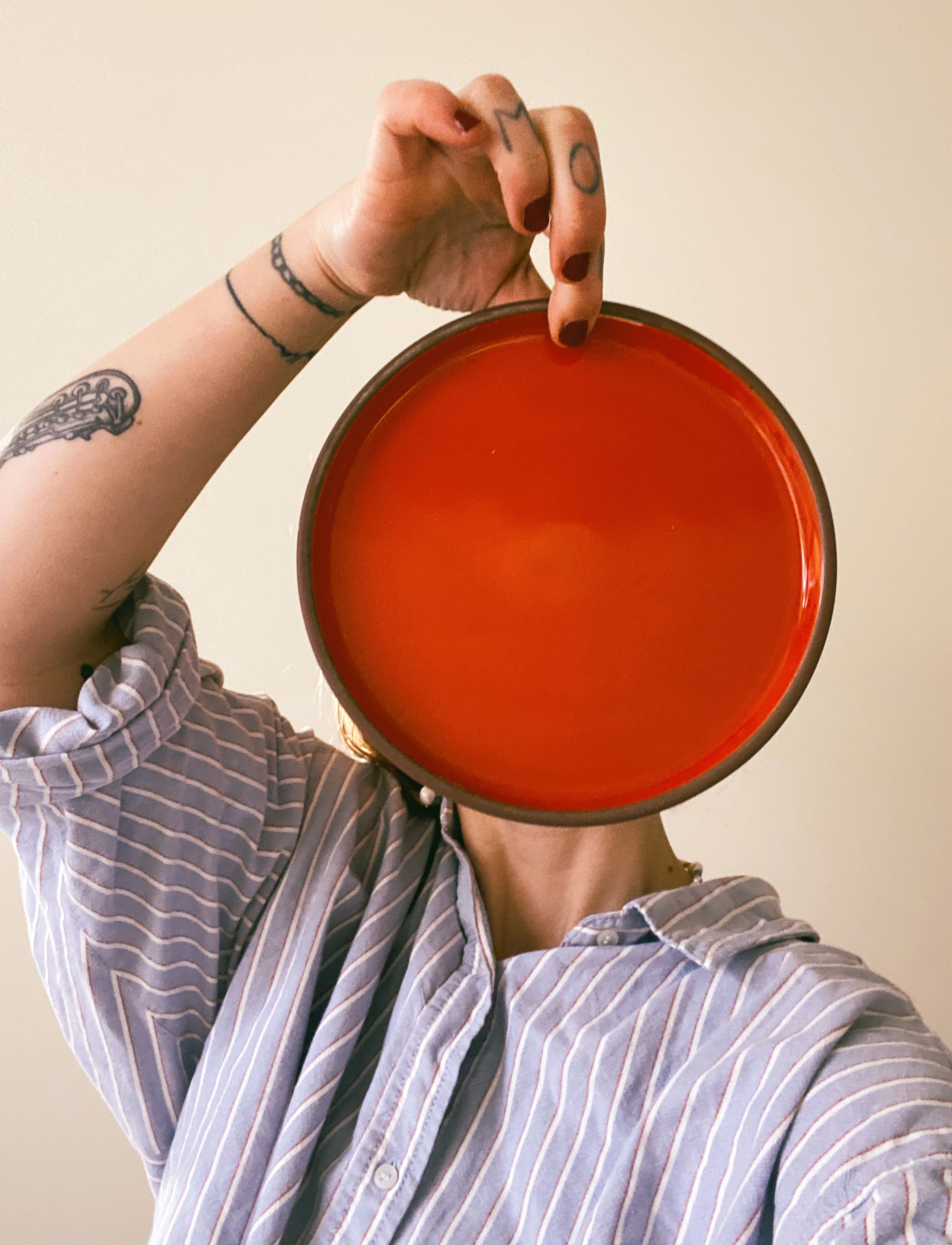 Studio About - PLATE, MEDIUM - frühstücksteller - terracotta/red - 5