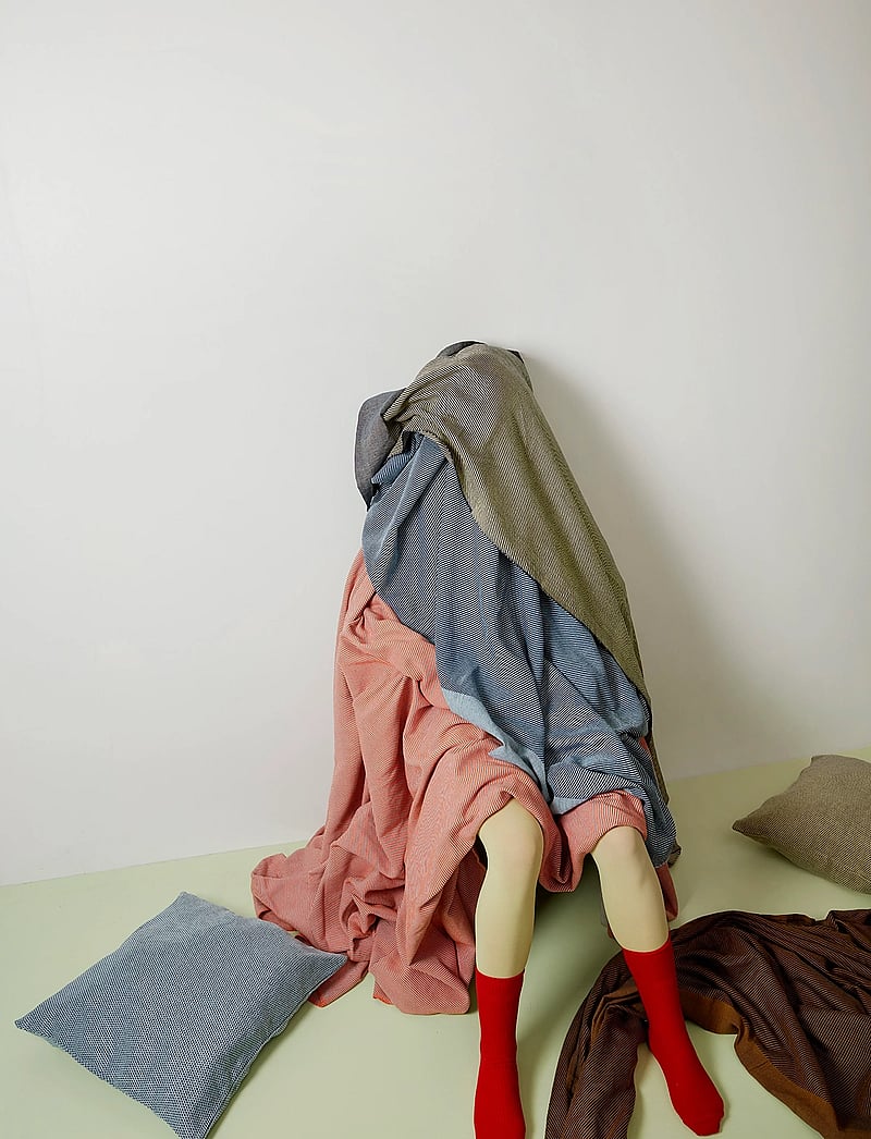 Studio About - THROW, DARK BLUE/LIGHT BLUE - blankets & throws - dark blue/light blue - 4