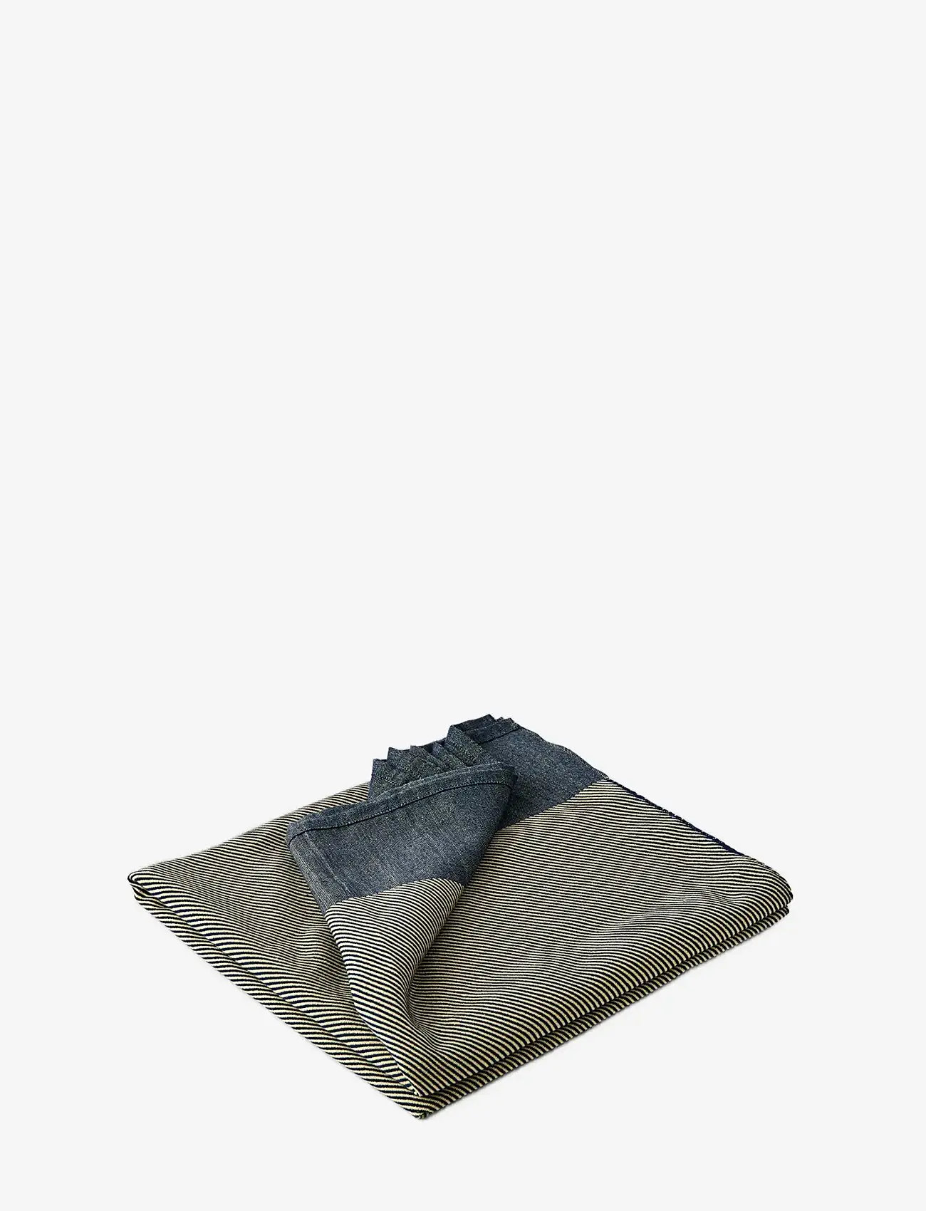 Studio About - THROW, YELLOW/DARK BLUE - blankets & throws - yellow/dark blue - 1