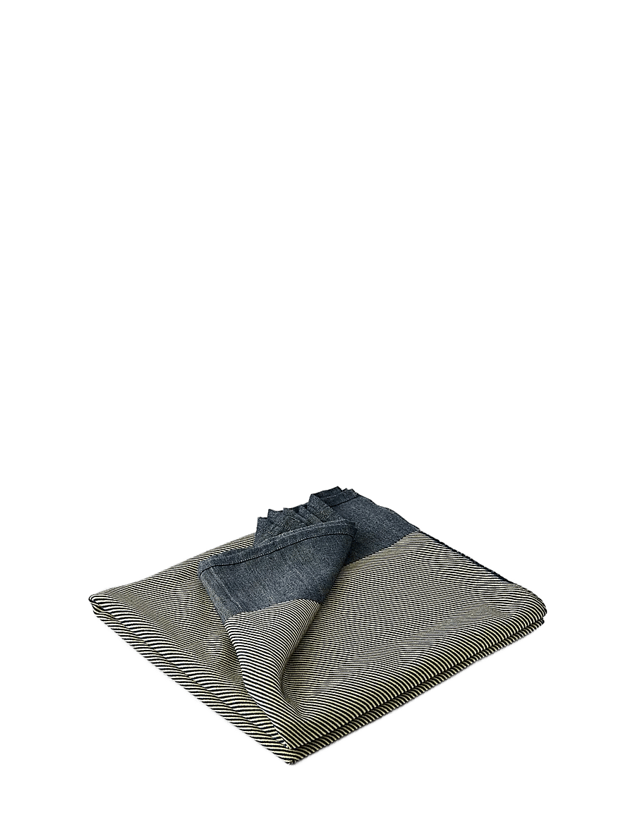 Studio About - THROW, YELLOW/DARK BLUE - pleedid - yellow/dark blue - 1