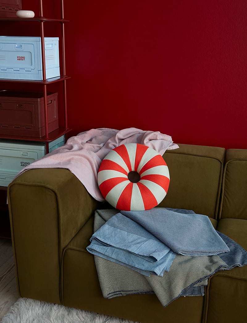 Studio About - THROW, YELLOW/DARK BLUE - blankets & throws - yellow/dark blue - 0
