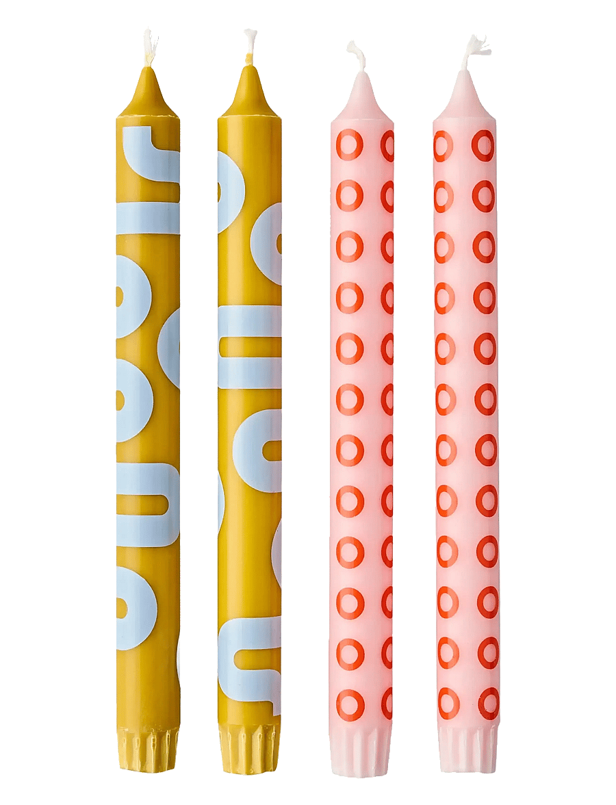 Studio About - CANDLES - die niedrigsten preise - ochre/blue & rose/red - 0