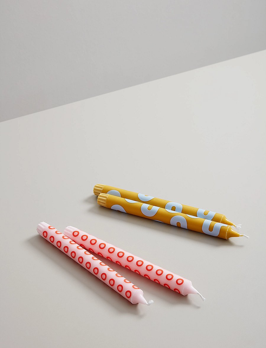 Studio About - CANDLES - die niedrigsten preise - ochre/blue & rose/red - 2