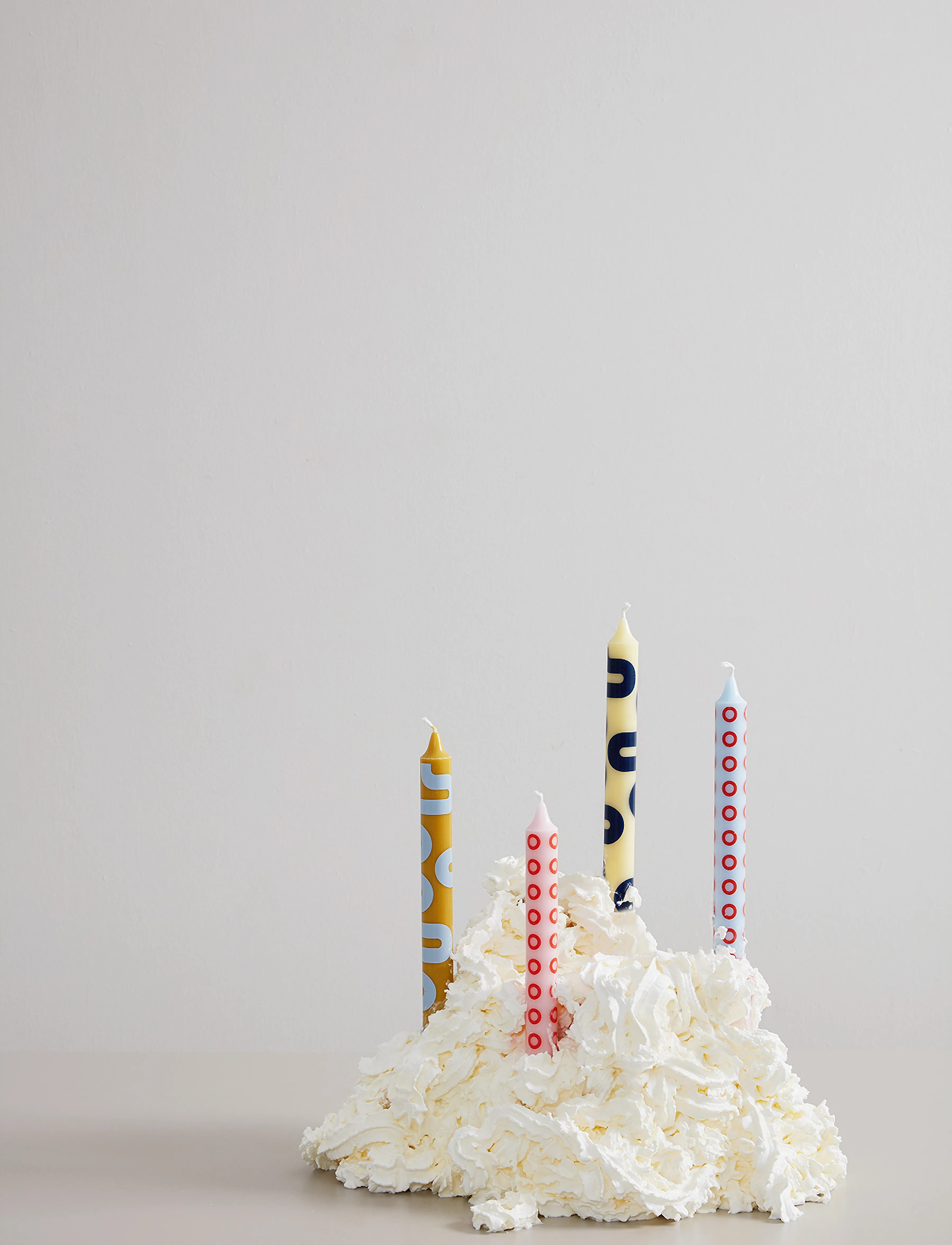Studio About - CANDLES - laveste priser - ochre/blue & rose/red - 3