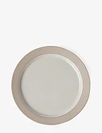 PLATE, LARGE - SAND/GREY