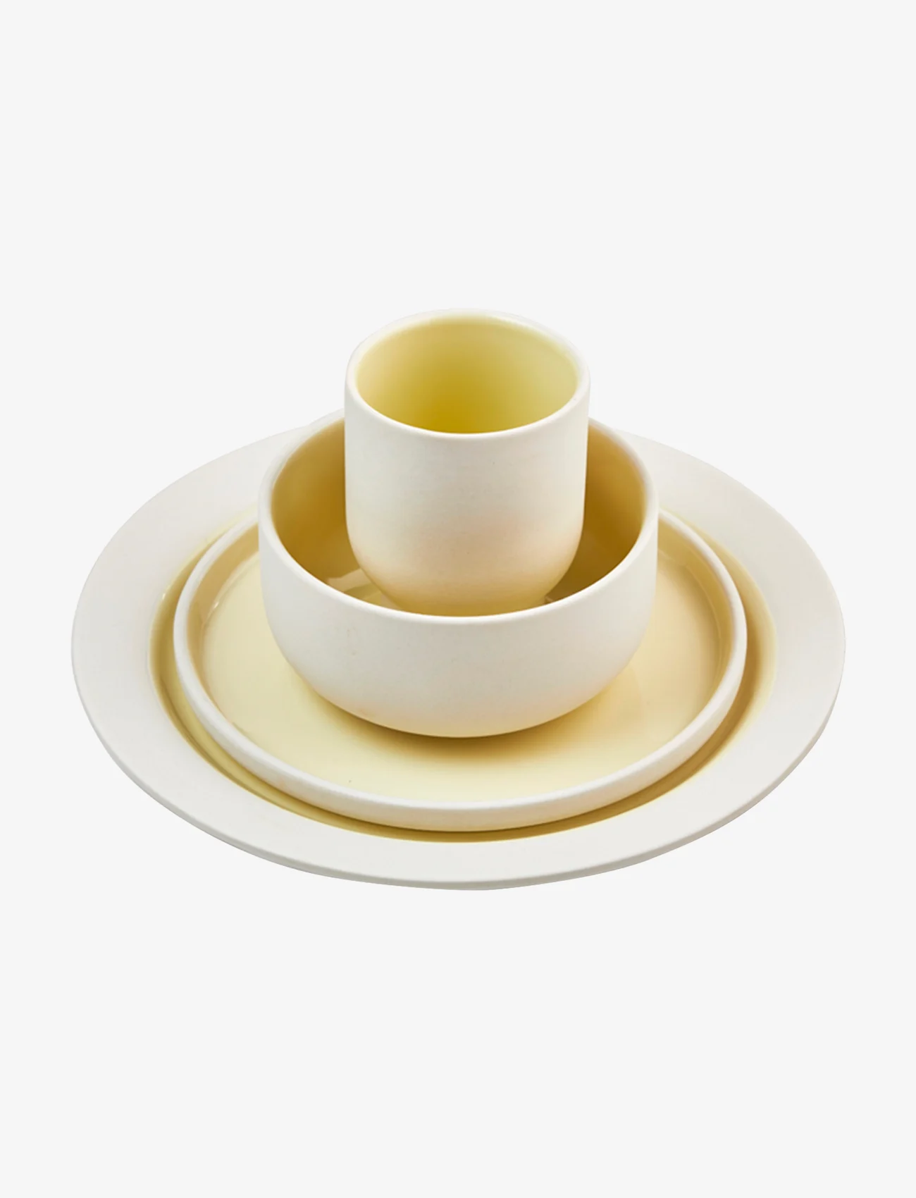 Studio About - PLATE, LARGE - dinerborden - ivory/yellow - 1
