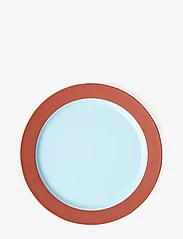 Studio About - PLATE, LARGE - dinner plates - terracotta/blue - 0