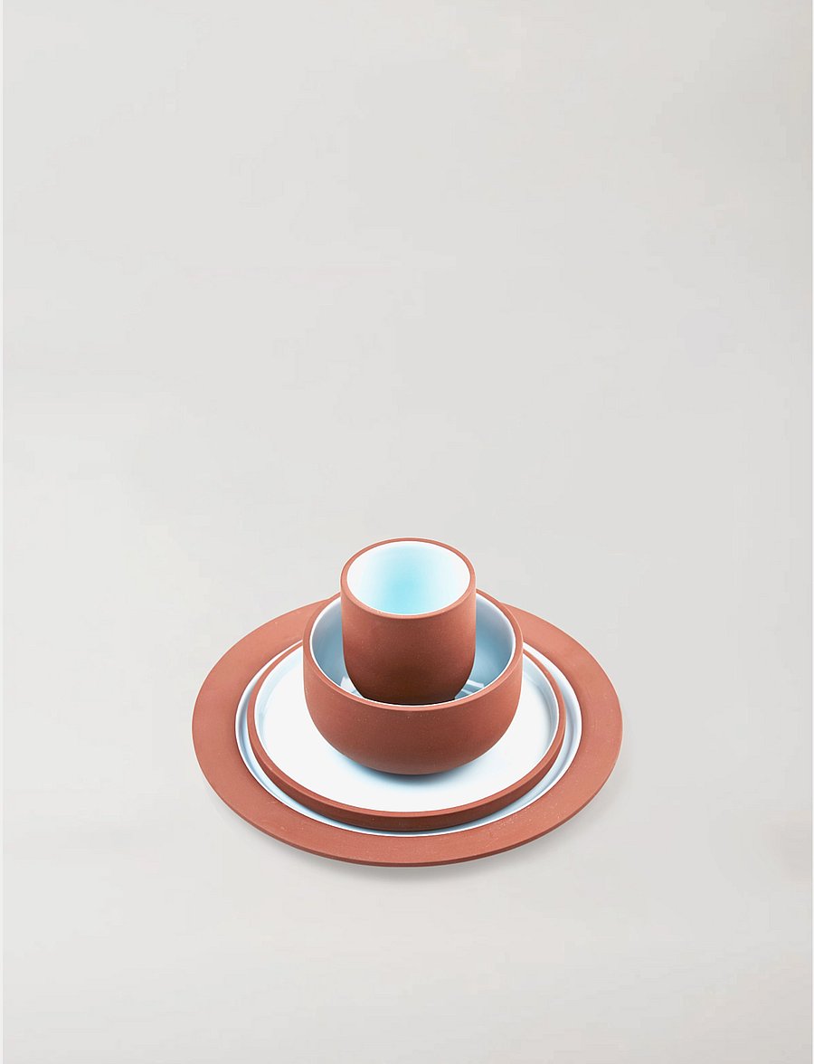 Studio About - PLATE, LARGE - praetaldrikud - terracotta/blue - 3