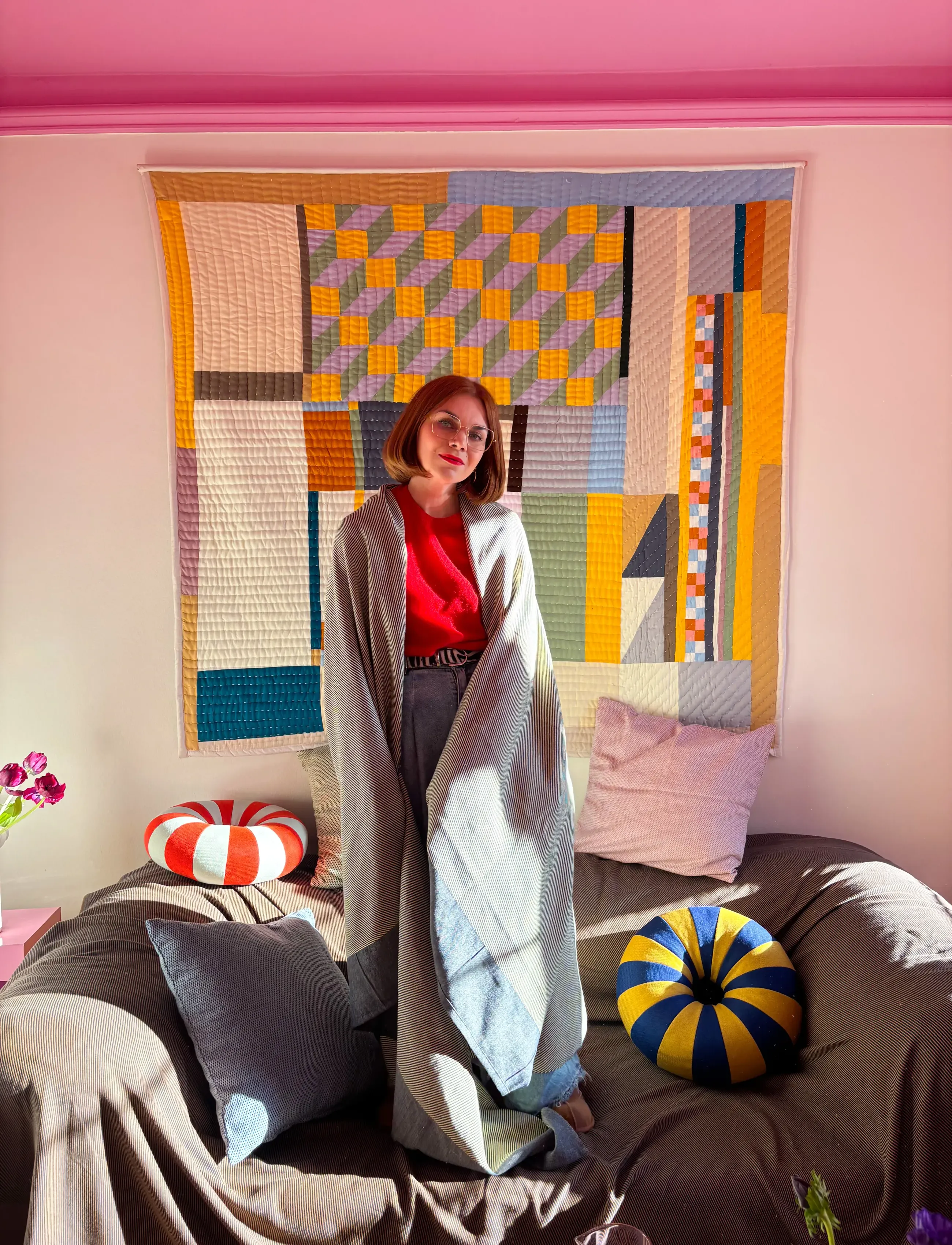 Studio About - PLAID, DARK BLUE/OCHRE - dark blue/ochre - 2