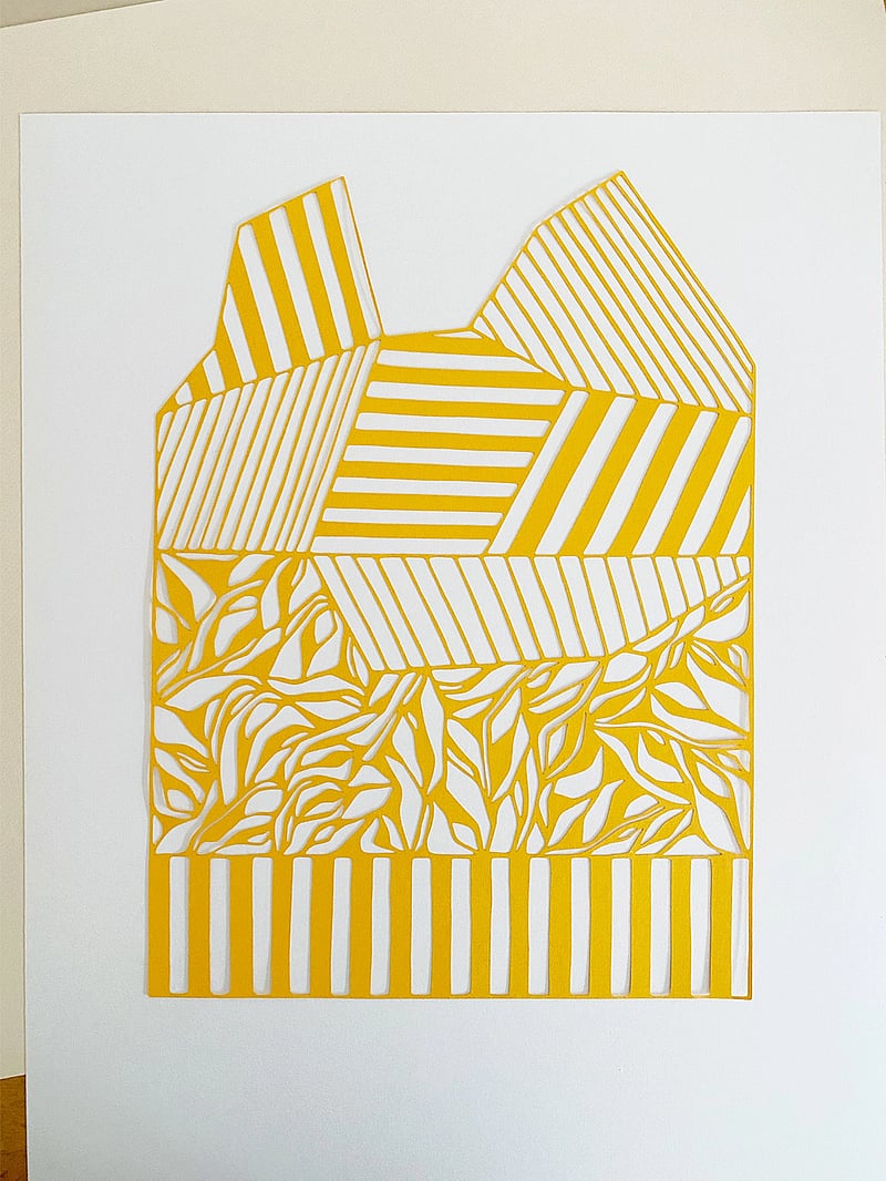 Studio About - PAPERCUT, A3, GEOMETRIC, RECTANGLE - graafilised mustrid - corn yellow - 3