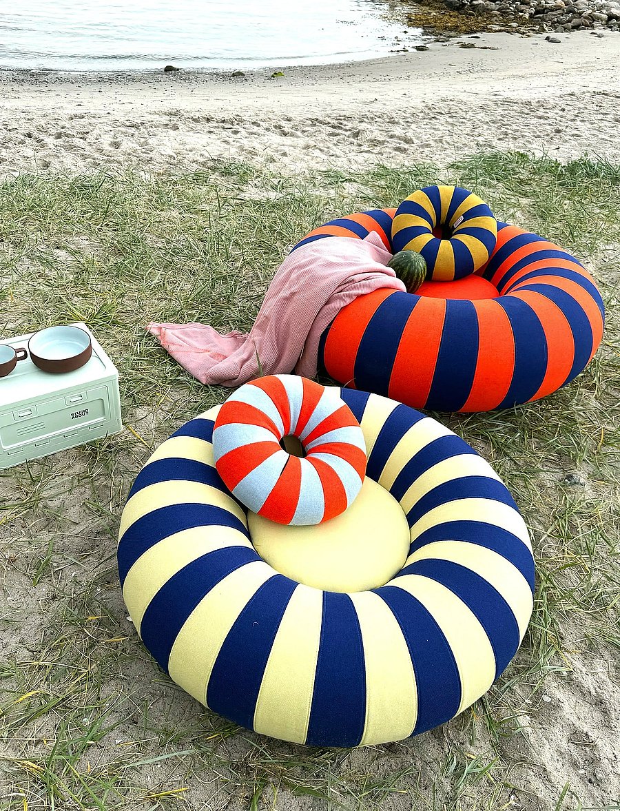 Studio About - FLOAT PILLOW, DARK BLUE/OCHRE - padjad - dark blue/ochre - 3