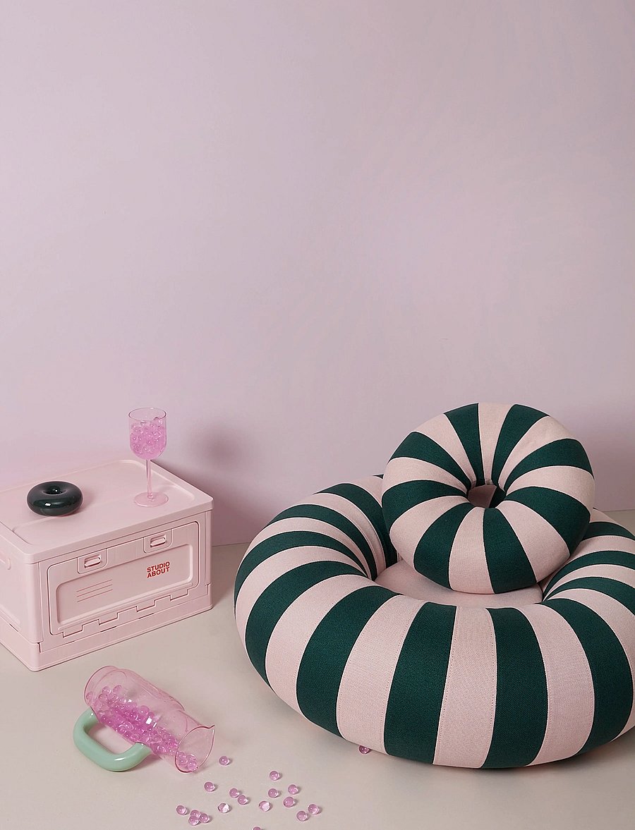 Studio About - FLOAT PILLOW, DARK GREEN/ROSE - padjad - dark green/rose - 2