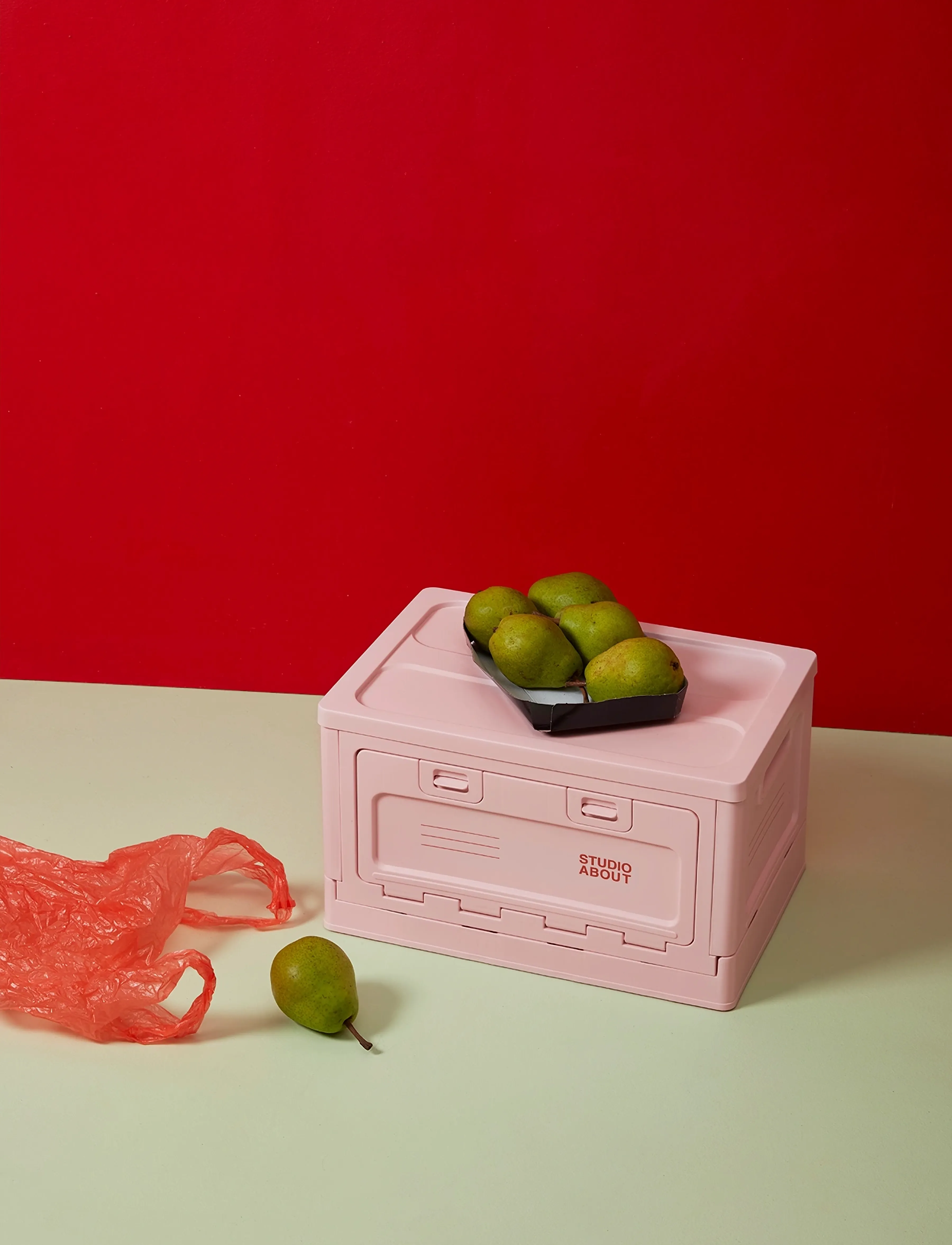 Studio About Box, Medium, Rose, 29X23.7X40 cm, Storage, Rosa - Storage Baskets, Homeware