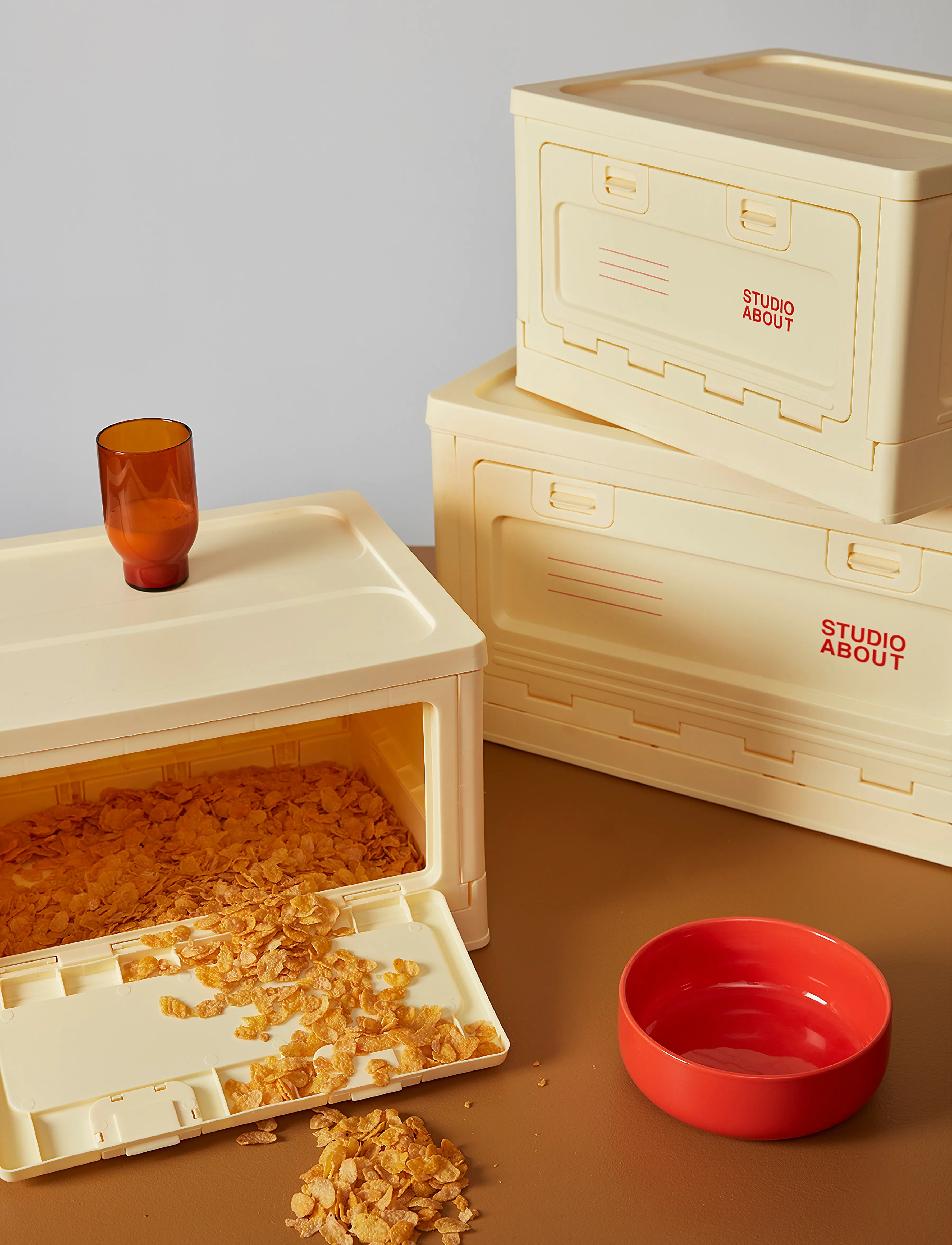 Studio About Box, 35X29X50, Storage, Beige - Storage Baskets, Homeware