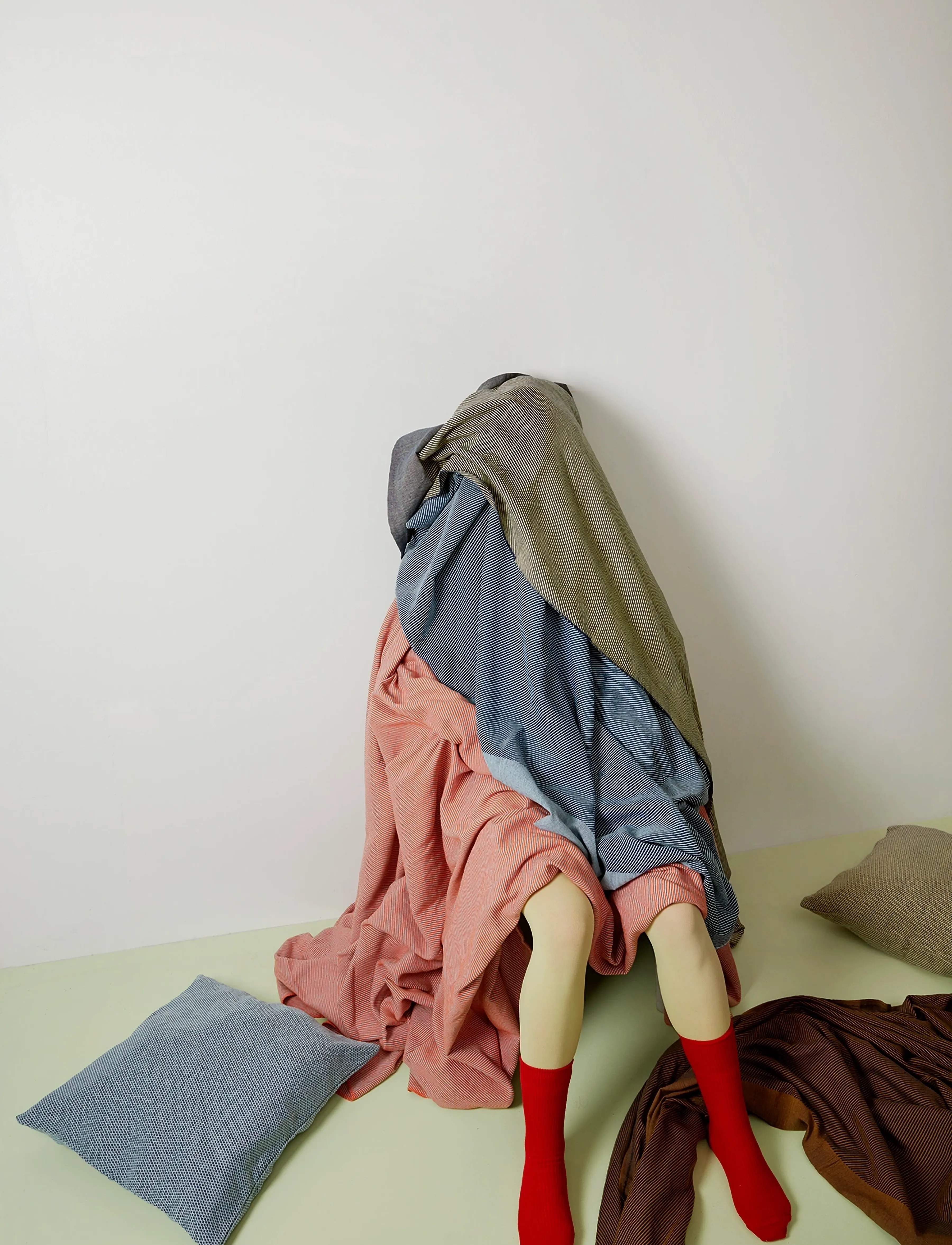 Studio About - PILLOW COVER, DARK BLUE/ LIGHT BLUE - pudebetræk - dark blue/ light blue - 3