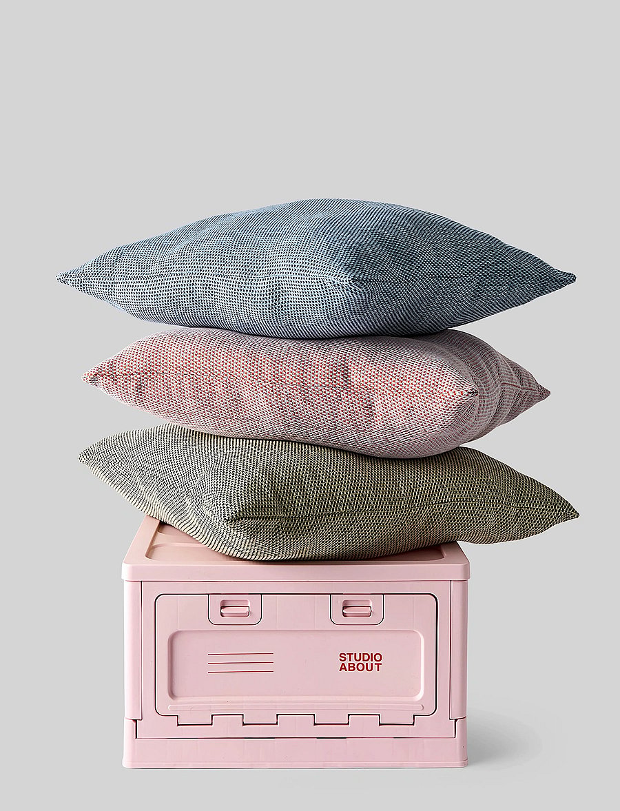 Studio About - PILLOW COVER, RED/LIGHT BLUE - padjakatted - red/light blue - 2