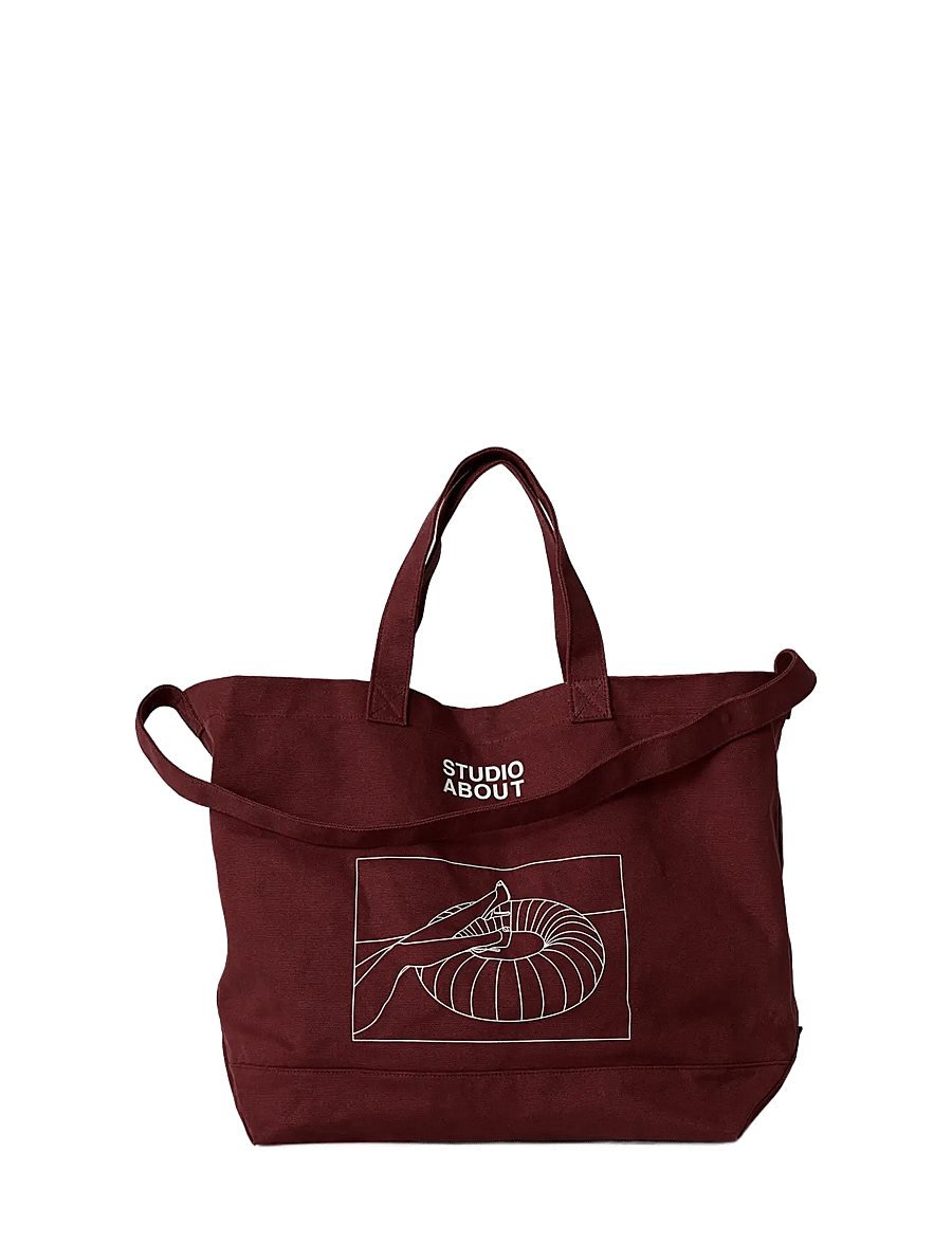 Studio About - TOTE BAG, BORDEAUX/MINT - tote-stiilis kotid - bordeaux/mint - 1