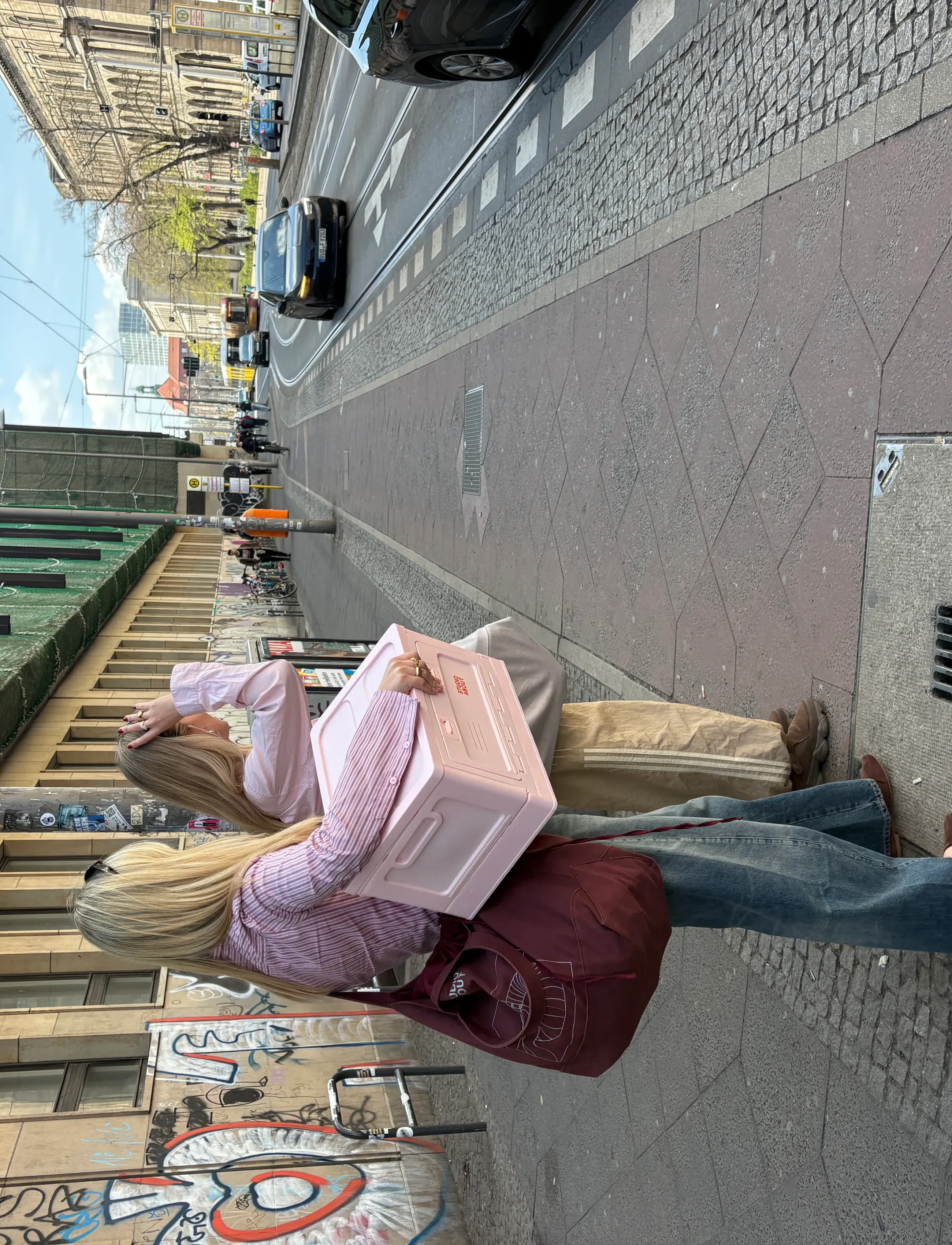 Tote Bag, Bordeaux/Mint 2