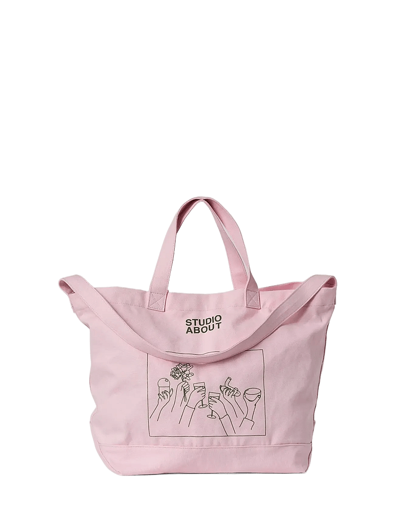 Studio About - TOTE BAG, ROSE/GREEN - tote bags - rose/green - 1