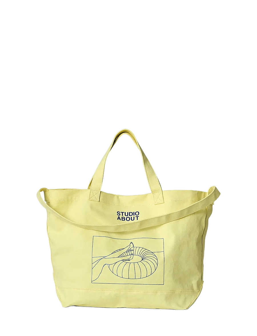 Studio About - TOTE BAG, YELLOW/BLUE - tote bags - yellow/blue - 1