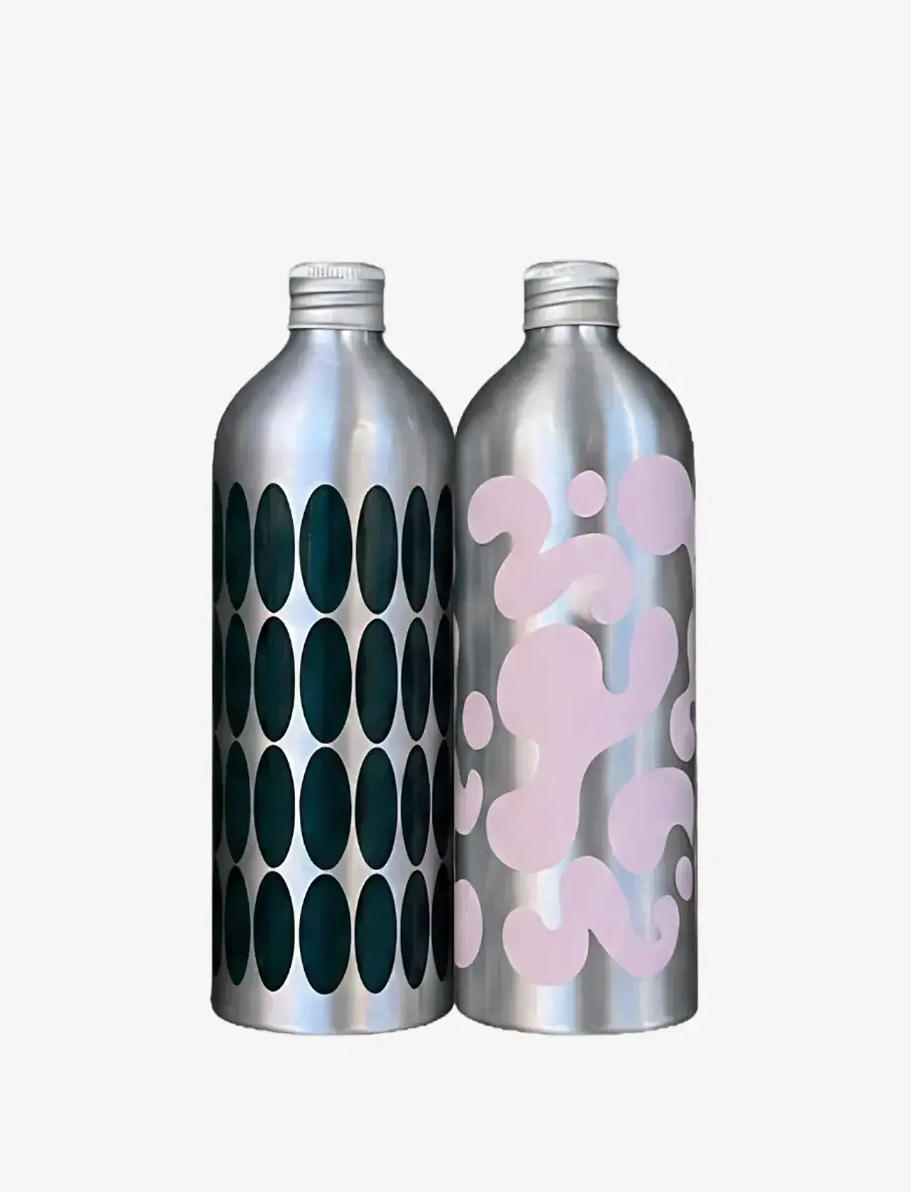 Studio About - BOTTLE, SMALL, 2 PCS, DARK GREEN/ROSE - vandflasker - dark green/rose - 1