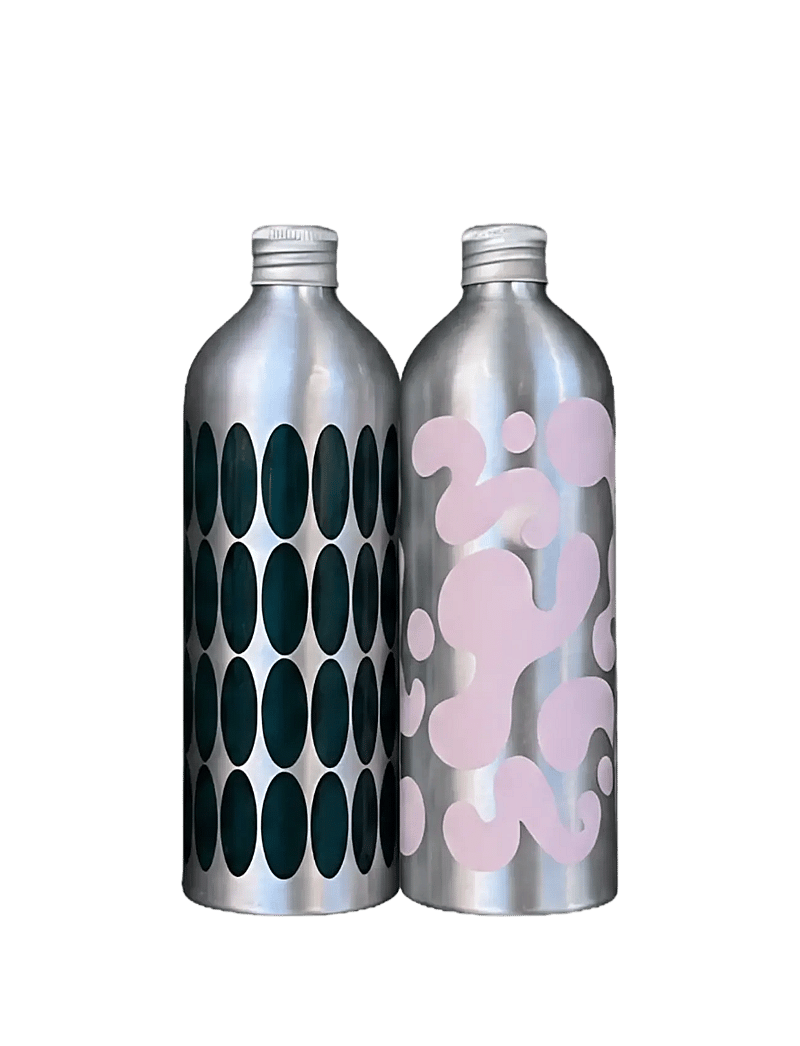 Studio About - BOTTLE, SMALL, 2 PCS, DARK GREEN/ROSE - udstyr - dark green/rose - 1