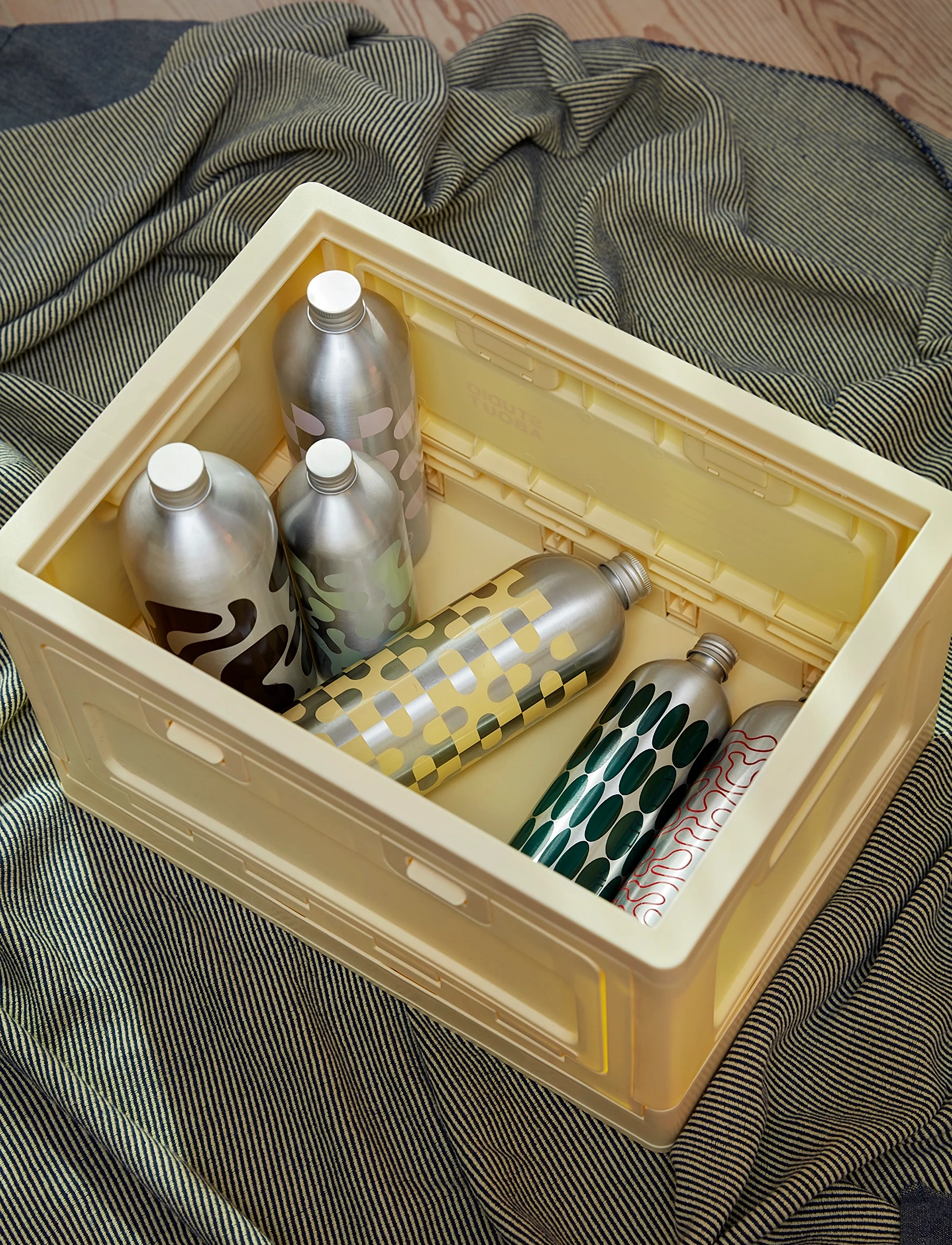 Studio About Bottle, Medium, 2Pcs, Mint/Red, 22X7.4, Kitchen, Silber - Water Bottles, Frauen