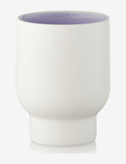 CUP, TALL, CLAY - IVORY/LIGHT PURPLE