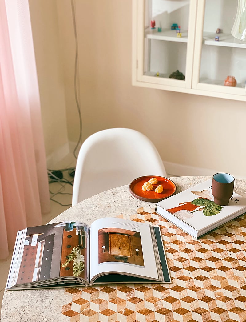 Studio About - CUP, TALL, CLAY TERRACOTTA - die niedrigsten preise - terracotta/blue - 5