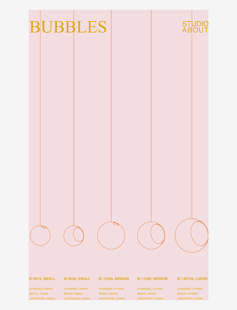 Studio About - HANGING FLOWER BUBBLE - vaasid - rose - 1