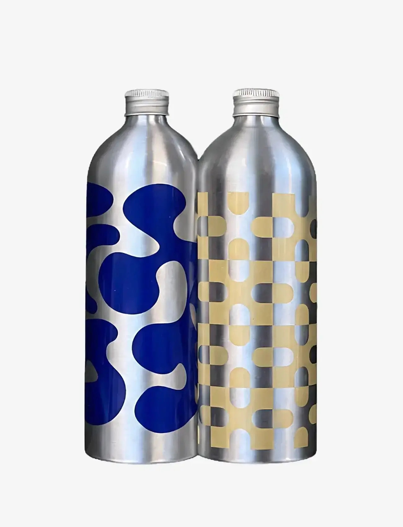 Studio About - BOTTLE, LARGE, 2PCS, BLUE/YELLOW - vandflasker - blue/yellow - 1