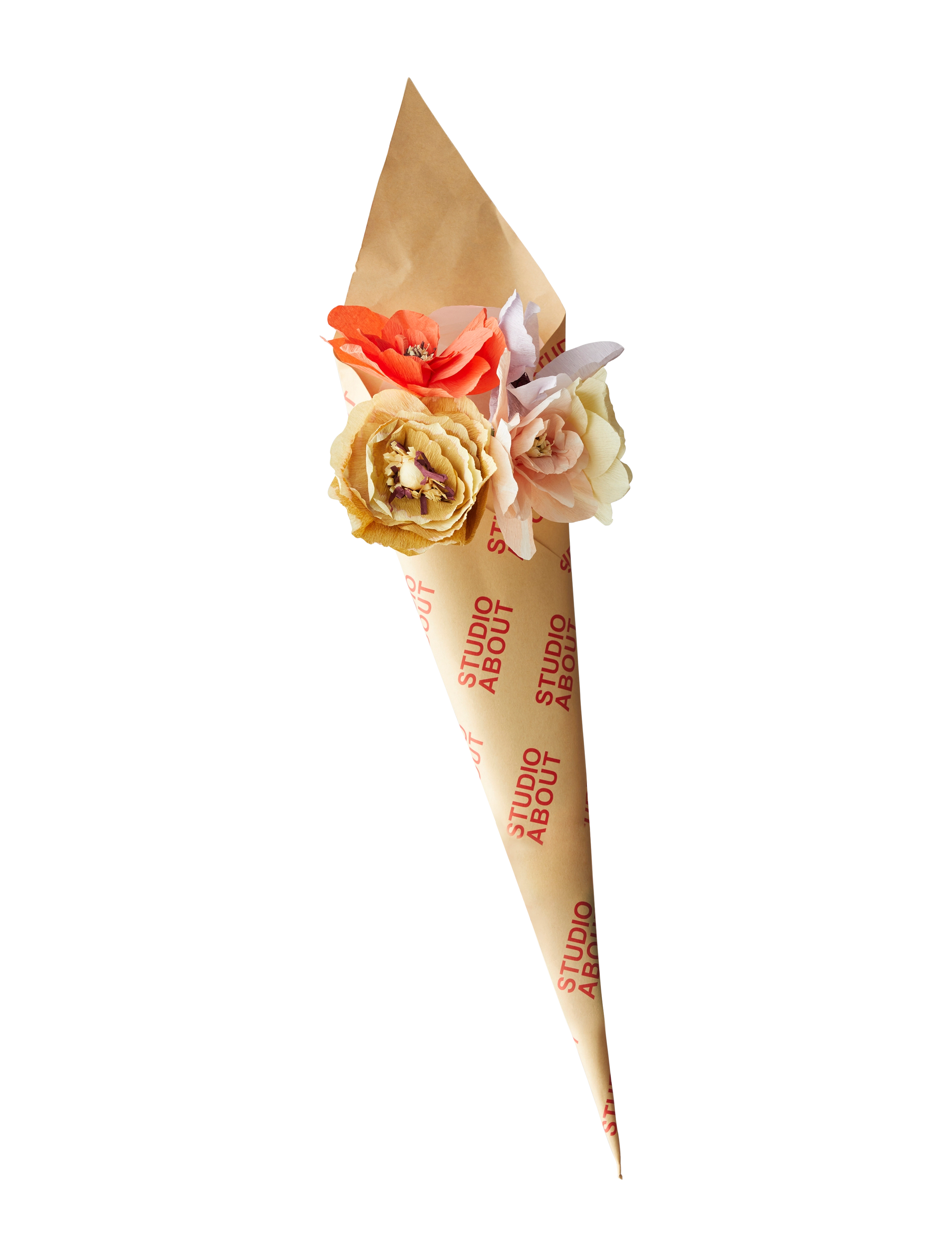 Studio About Paper Flower Bouquet, 5 Pcs, L:45.5 cm, Decoration, Mehrfarbig/gemustert - Flowers, Homeware