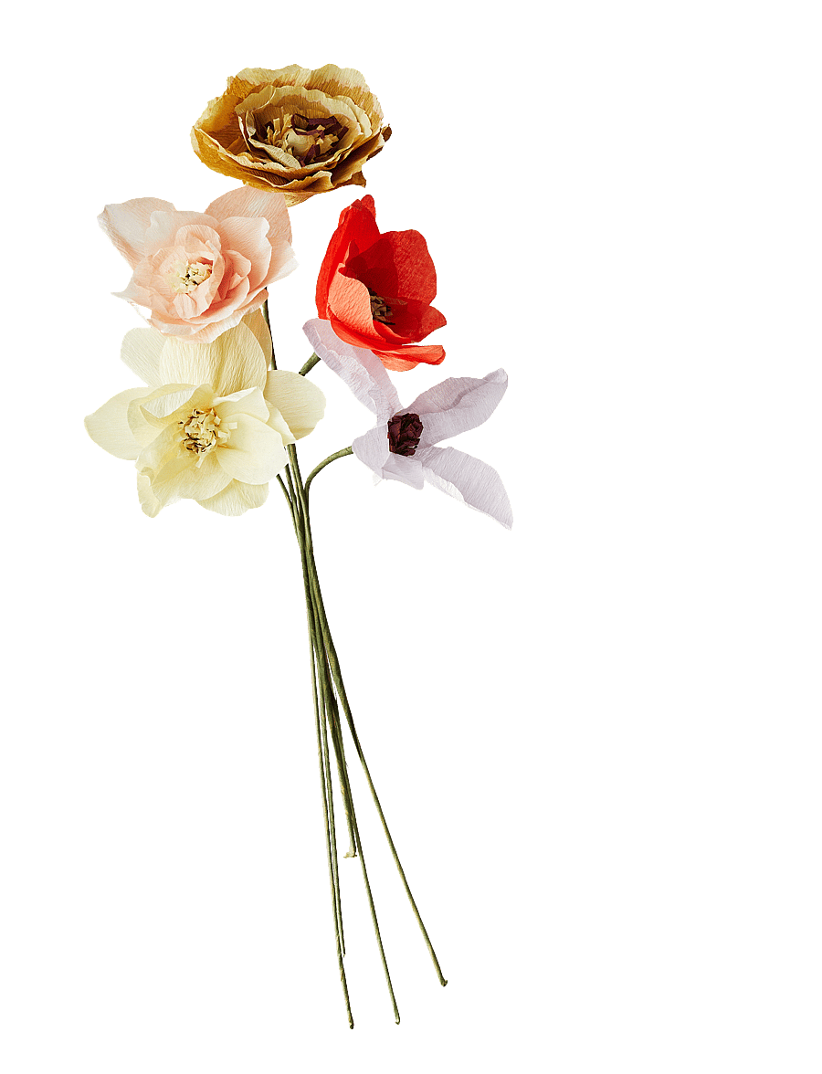 Studio About - PAPER FLOWER BOUQUET, 5 PCS - madalaimad hinnad - multi color - 2