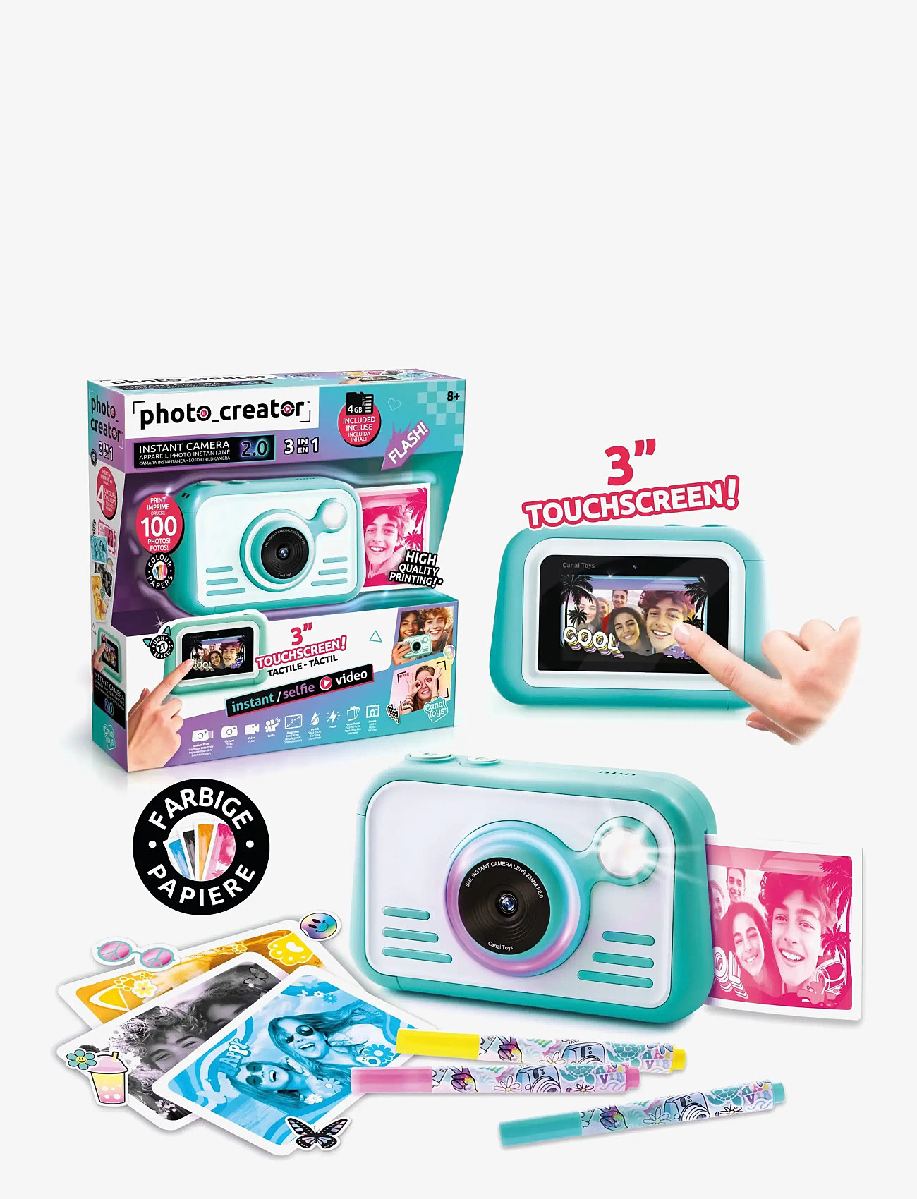 Studio Creator - PHOTO CREATOR Instant Camera with Color Photo Paper - elektronik & media - multicolor - 0