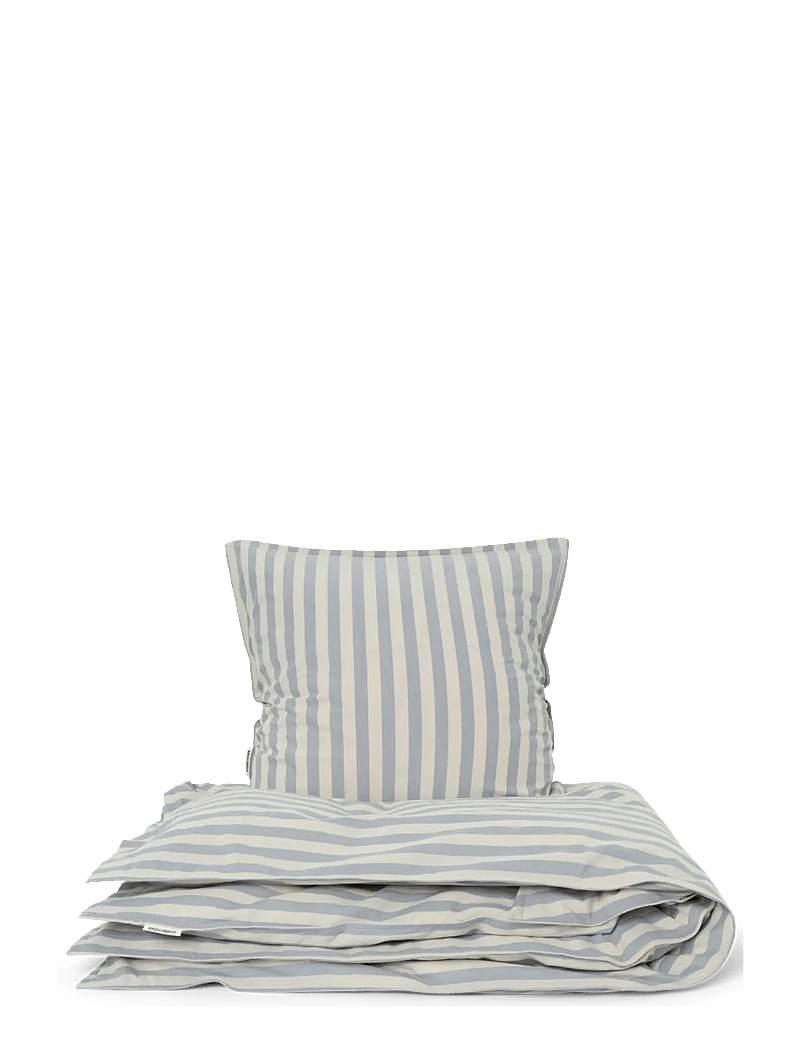 STUDIO FEDER - BABY BEDDING - PERCALE - sängkläder - pale blue stripe - 0
